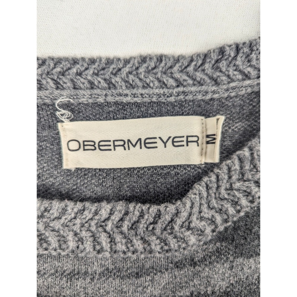 Obermeyer Mens Grey Camo Merino Wool Blend Crewneck Sweater Size M - Picture 7 of 14